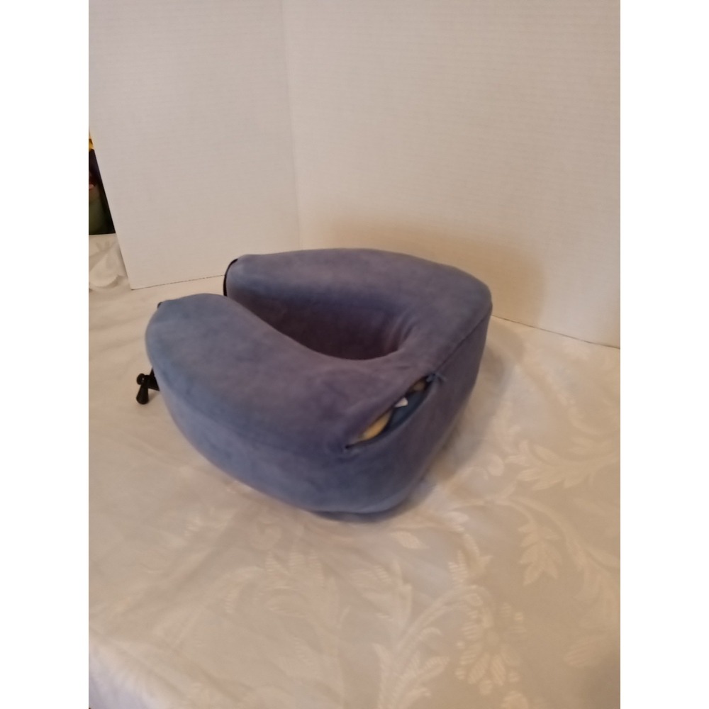 Cabeau Evolution Memory Foam Travel Pillow Neck Support Blue w/Drawstring NO BAG - Picture 4 of 8